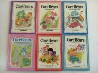 6 - Vintage Care Bears Books (hardcover) 1980s