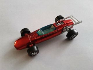 1969 Hot Wheels Redlines Red Indy Eagle With White Interior