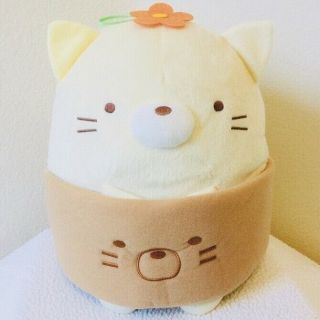 San - X Sumikkogurashi Neko Cat Flower Pot Plush 10.  5 Inches