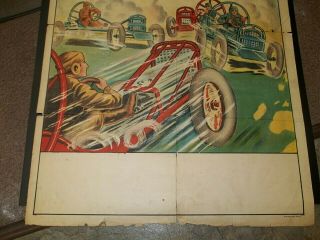 AUTO PUSHBALL POSTER MOTOR DROME WALL OF DEATH AUTO THRILL SHOW 1920S LITHO 9