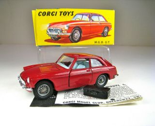 Corgi Toys 327 Mgb Gt With Luggage & Paperwork