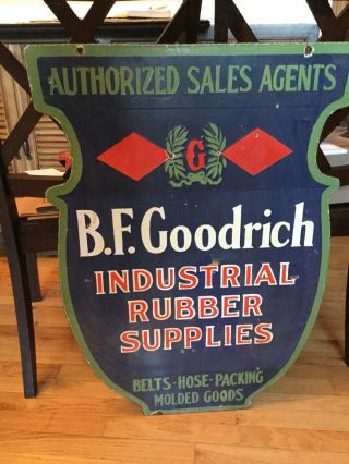 Old BF Goodrich Dealer Double Sided Porcelain Sign 2