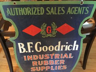Old BF Goodrich Dealer Double Sided Porcelain Sign 3
