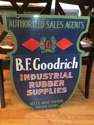 Old BF Goodrich Dealer Double Sided Porcelain Sign 5