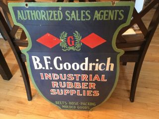 Old BF Goodrich Dealer Double Sided Porcelain Sign 6