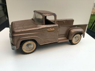 1958 - 61 Vintage Tonka Stepside Pick Up Truck Beige Metal Old Toy Truck Mound Mn