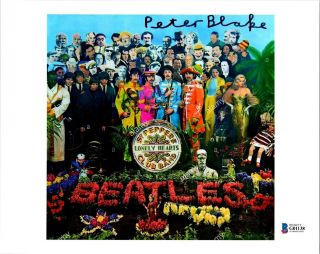 Peter Blake " The Beatles " Autographed Photo Beckett Authentication
