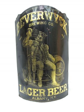 Beverwyck Brewing 19thc Advertising Tavern Sign King Gambrinus Albany Ny