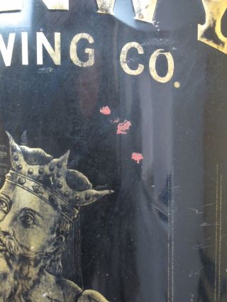 Beverwyck Brewing 19thc ADVERTISING Tavern SIGN King Gambrinus Albany NY 8