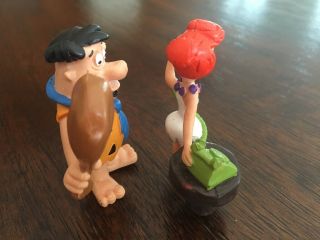 Fred & Wilma Flintstone Mini Figures Set 1989 Spain Hanna Barbera Comics 2 1/2” 4