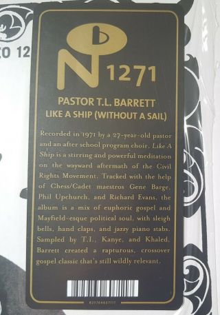 Pastor T.  L.  Barrett & The Youth For Christ Choir: Like A Ship LITA Re 2