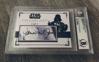 James Earl Jones Star Wars Empire Jedi Signed Cut Auto Card Beckett Slabbed 1/1