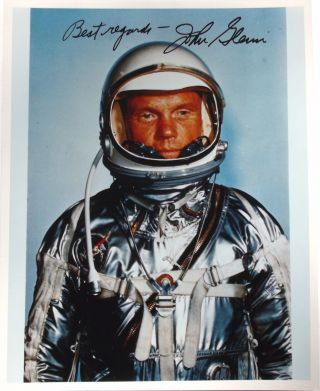 John Glenn Mercury Seven Astronaut Signed Photograph Friendship 7