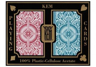 Kem Arrow Red And Blue Poker Size Standard Index Playing Cards