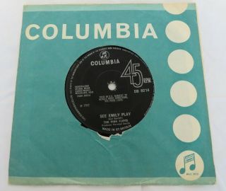 The Pink Floyd See Emily Play/scarecrow Uk Columbia 45rpm 1967 Uk Psych Syd