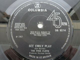 THE PINK FLOYD See Emily Play/Scarecrow UK Columbia 45rpm 1967 UK Psych SYD 4