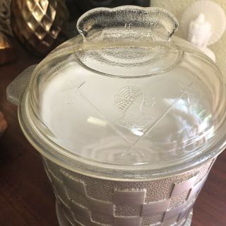 VINTAGE Guardian ware ice bucket with liner and Glass Lid 1940/50 2