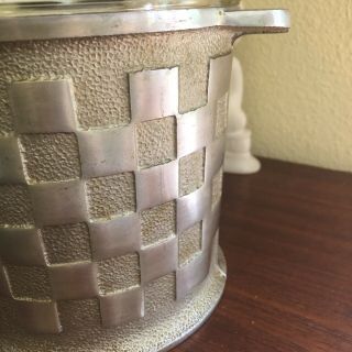 VINTAGE Guardian ware ice bucket with liner and Glass Lid 1940/50 3