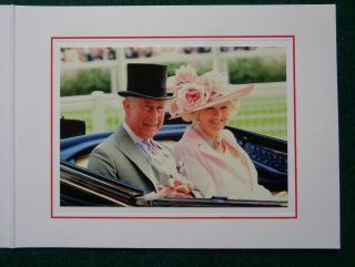 Antique Signed Christmas Card Prince Charles of Wales & Camilla Duchess Cornwall 4