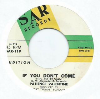 Northern Soul / R&b 45 - Patience Valentine " If You Don 