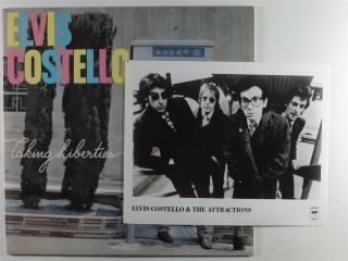 Elvis Costello Taking Liberties Columbia Lp Nm Promo W/ Press Glossy