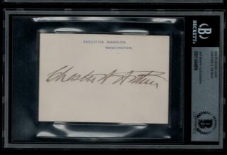 Chester A Arthur D1886 Signed Executive Mansion Card Auto President White House