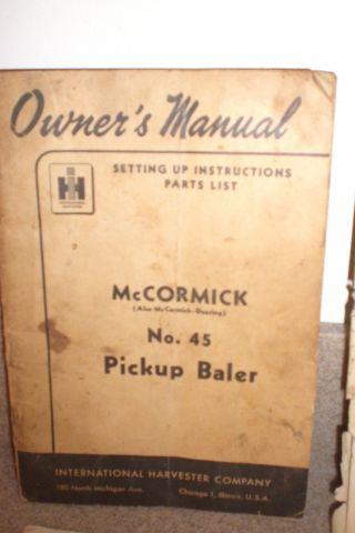 McCormick Deering Binder Baler Mower Planters INSTRUCTION BOOK Vintage Farming 2