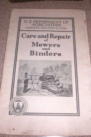 McCormick Deering Binder Baler Mower Planters INSTRUCTION BOOK Vintage Farming 5
