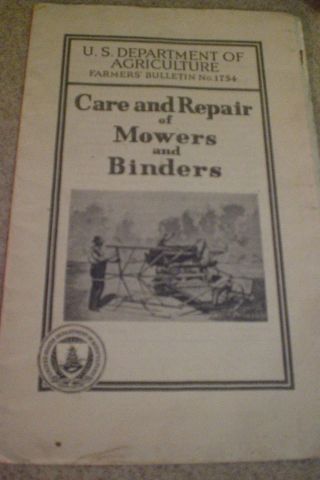 McCormick Deering Binder Baler Mower Planters INSTRUCTION BOOK Vintage Farming 8