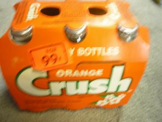 Vintage Orange Crush Six Pack Of Bottles & Cardboard Carrier Carrier Wow