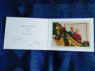 Queen Elizabeth Ii And Prince Philip Rare 2006 Christmas Card