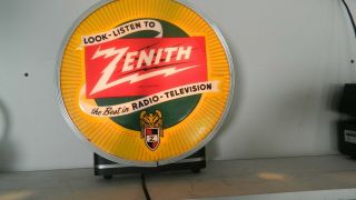 Zenith Radio - Television Light Up - Reads - Sign
