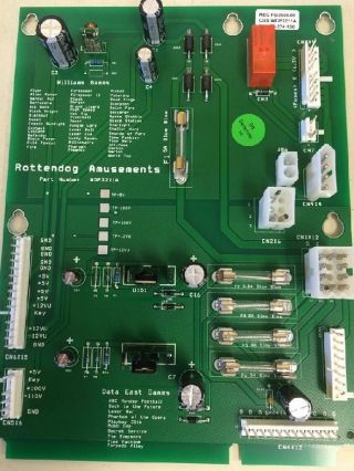 Wdp3211a Power Supply Board For Williams 3 - 11 & Data East Pinball