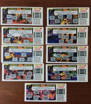 9 - Different Mcdonalds Dick Tracy 1990 Crimestopper Game Never Scratched