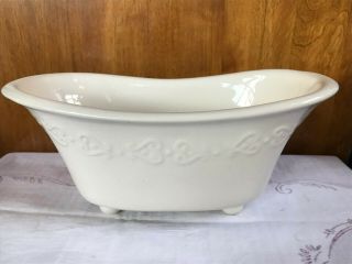 Vintage Footed Porcelain Bath Tub Soap Dish Jc Penney Corp Bathroom Decor M/219