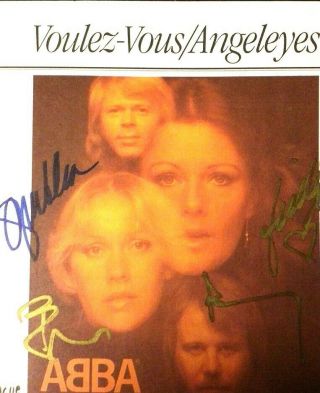 Abba Fully Signed Voulez Vous Angeleyes French Picture Sleeve