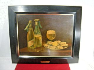 Pre - Prohibition Pabst Blue Ribbon Beer A.  F.  King Print Frame & Plate