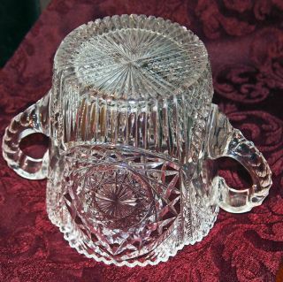American Brillliant Cut Glass Ice Bucket Lead Crystal Champagne antique vintage 6