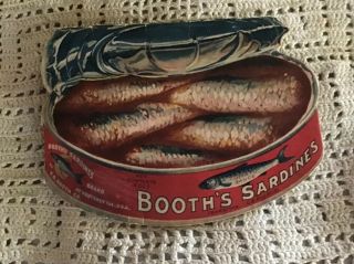 Vintage Booth’s Sardines Die Cut Recipe Booklet
