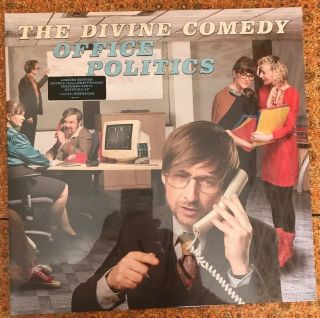 The Divine Comedy - Office Politics White And Blue Vinyl,  Signed Insert