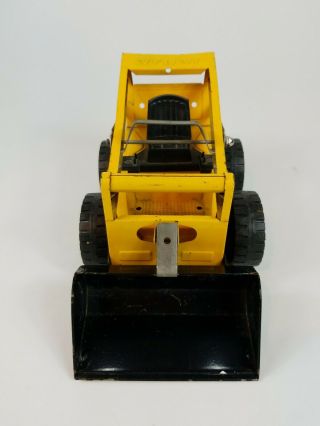 Vintage Nylint Pressed Steel Yellow Metal Tin Construction Truck Skid loader 2