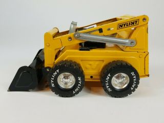 Vintage Nylint Pressed Steel Yellow Metal Tin Construction Truck Skid loader 4
