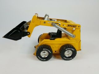 Vintage Nylint Pressed Steel Yellow Metal Tin Construction Truck Skid loader 7
