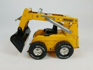 Vintage Nylint Pressed Steel Yellow Metal Tin Construction Truck Skid loader 8