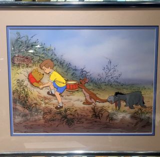 Winnie The Pooh Animation Cel Limited Edition Of 500 Framed With Certificate