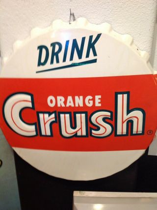 Drink Orange Crush Bottle Cap Metal 18 "