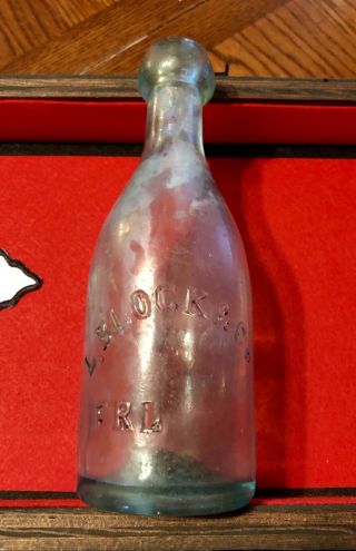 L.  Block & Company FRL 1854 - 58 Leavenworth City Kansas KS Territory K.  T.  Bottle 10