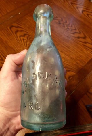 L.  Block & Company FRL 1854 - 58 Leavenworth City Kansas KS Territory K.  T.  Bottle 2
