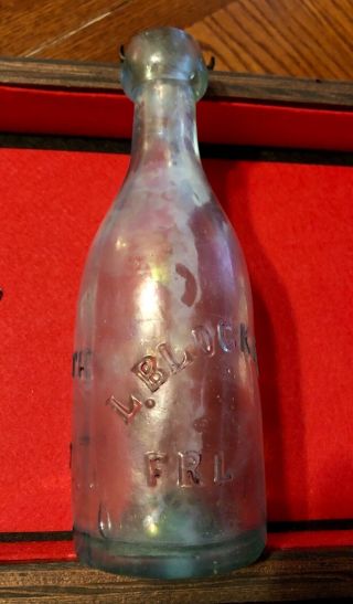 L.  Block & Company FRL 1854 - 58 Leavenworth City Kansas KS Territory K.  T.  Bottle 8