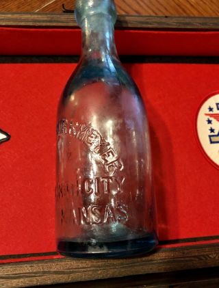 1863 - 1889 Leavenworth City Kansas KS Hutch Bottle BRANDON & KIRRMEYER 2